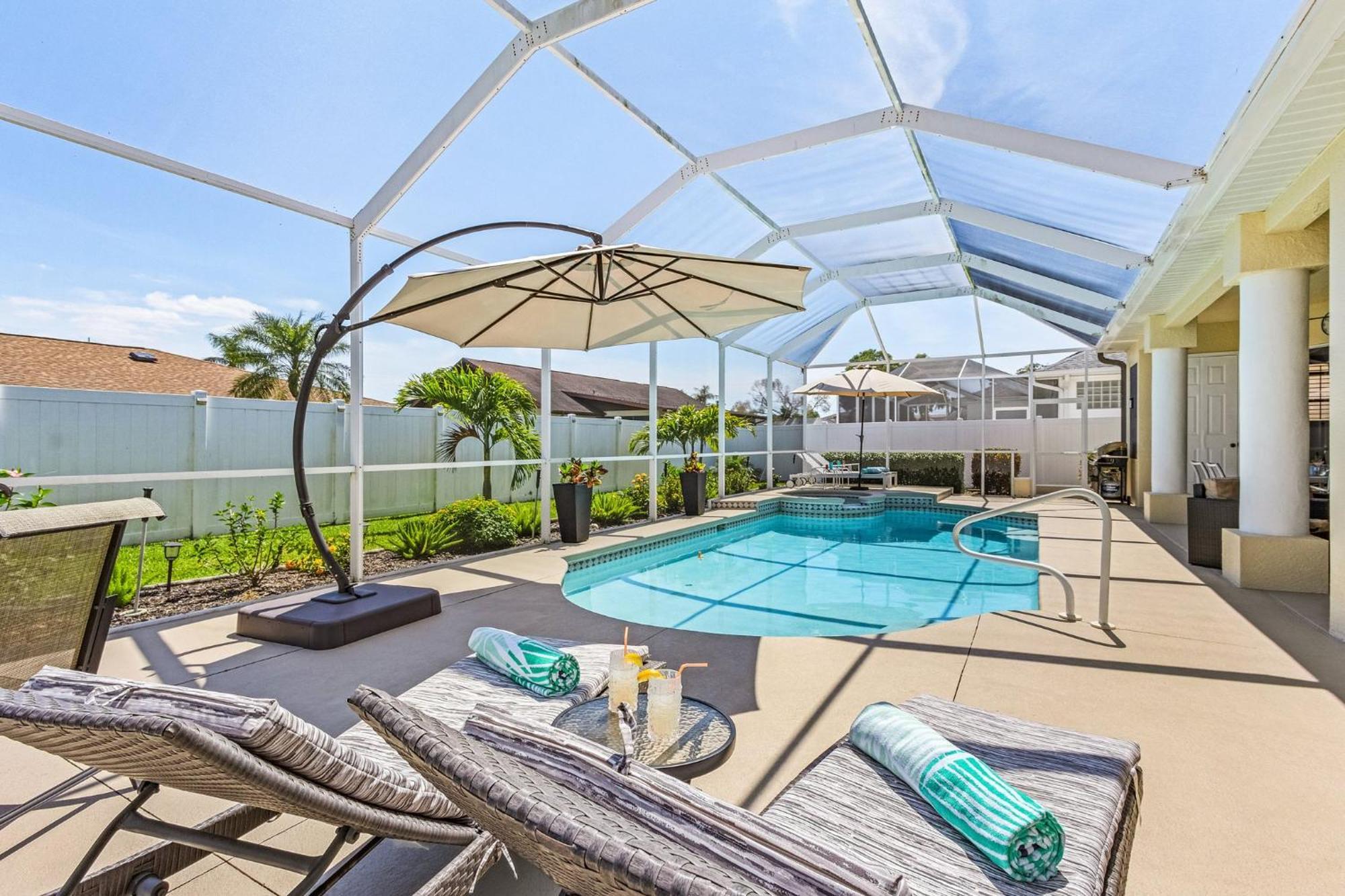 Villa-Haze, Lots Of Privacy, Solar & Electric Heated Pool And Spa Cape Coral Eksteriør billede